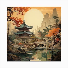 Chinese Temple 2 Canvas Print