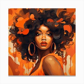 Afro Girl 66 Canvas Print