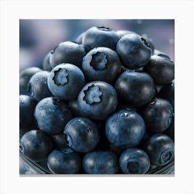 Blueberries In A Bowl Canvas Print