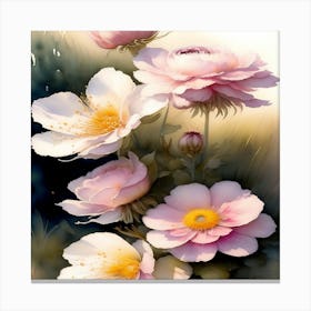 Chinese Flower Painting Canvas Print