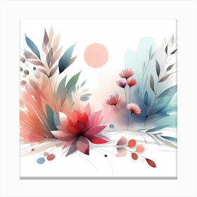 Abstract Flower Painting 5 Canvas Print