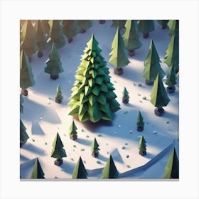 3d Christmas Tree 1 Canvas Print