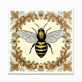 Bee In A Frame Canvas Print