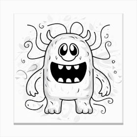Monster Drawing Canvas Print