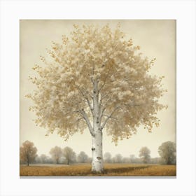 White Poplar Vintage Autumn Tree Print Art Print 0 Stampe su tela