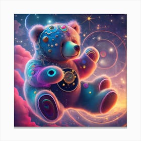 Teddy Bear In Space 10 Canvas Print