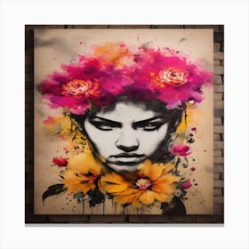 Flower Painting Canvas Print