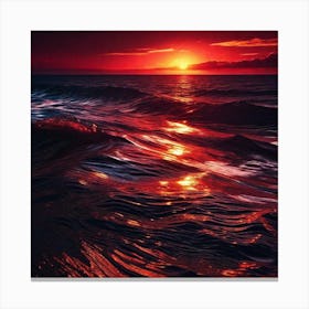 Sunset Over The Ocean 72 Canvas Print