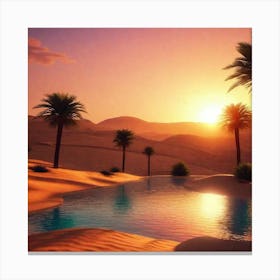 Sunset In The Desert 19 Canvas Print