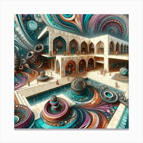 station for extradimensional travel Canvas Print