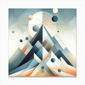 Abstract Mountain Painting Canvas Print