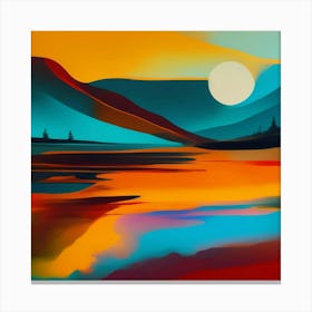 Sunset In The Mountains Canvas Print