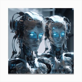 Two Robots Canvas Print