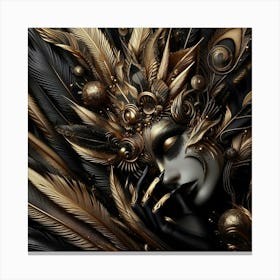 Black And Gold 5 Canvas Print