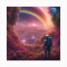 Space And Rainbows Canvas Print