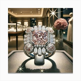 Pink Diamond Ring Canvas Print