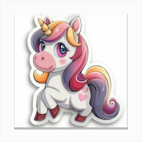 Unicorn Sticker 55 Canvas Print