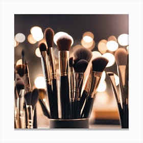 Make Up Brushes, beauty Canvas Print