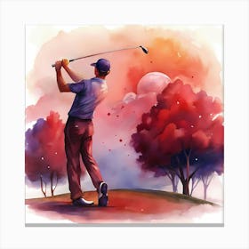 Golfer Playing Golf 5 Leinwandbild