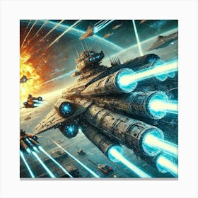 Energy Weapons Vanguard Class Battleship Converted Canvas Print