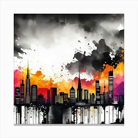 Chicago Skyline 13 Canvas Print