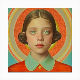 Girl With Blue Eyes Canvas Print