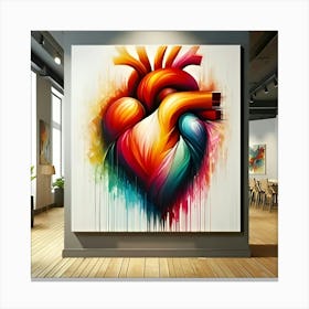 A Portrait Of A Heart As Abstract Art 5 Canvas Print