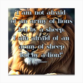 Lion And Sheep Canvas Print