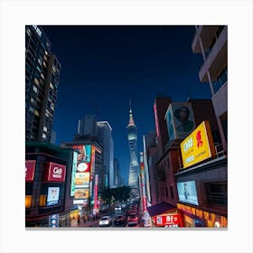 Shanghai At Night Canvas Print