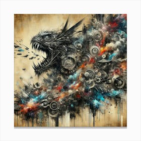 Dragon - Digital Art Canvas Print