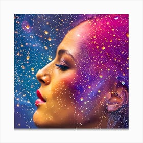 Cosmopolitan Woman In Space Canvas Print