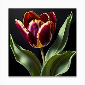 Red And Orange Tulip Canvas Print
