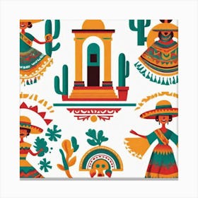 Mexican Women Canvas Print