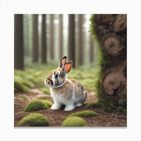 Rabbit In The Forest 13 Canvas Print