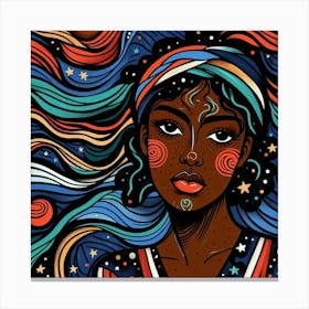 Calithia Celestial Portrait Canvas Print