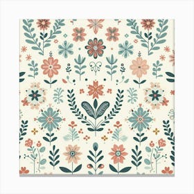 Ethnic Floral Pattern 4 Canvas Print