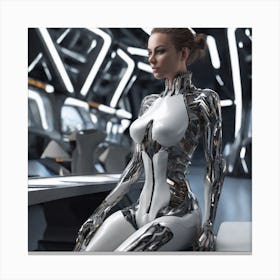 Futuristic Woman 132 Canvas Print