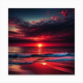 Sunset On The Beach 667 Canvas Print