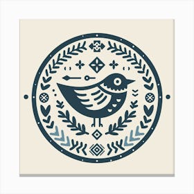 Scandinavian style, bird 2 Canvas Print