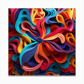 Abstract Colorful Paper Art Canvas Print