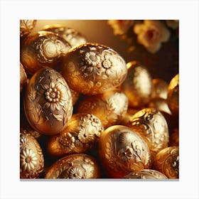 Golden Easter Eggs Canvas Print