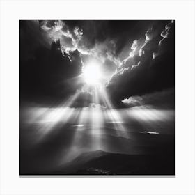 Sun Shines Through The Clouds Canvas Print