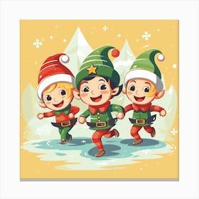Christmas Elves 6 Canvas Print