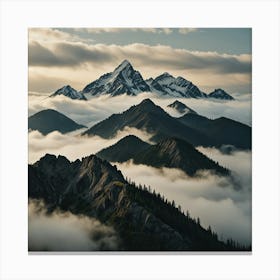 Sunrise Over The Mountains 16 Canvas Print