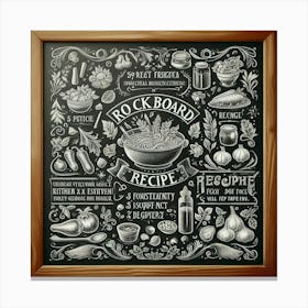 Chalkboard Recipe 3 Canvas Print