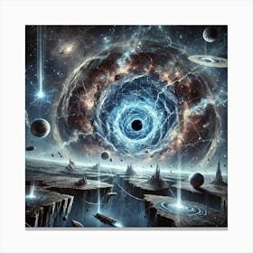 Shattering Of The Universe Converted Canvas Print