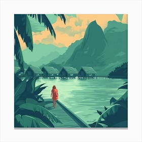 A Tahiti In French Polynesia Lofi Illustration 1720357037 2 Canvas Print