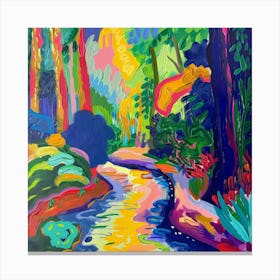 Stream In The Forest Canvas Print