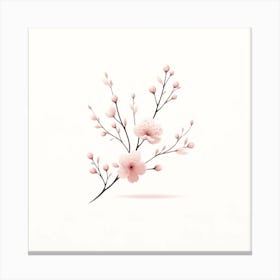 Sakura Blossom Illustration Canvas Print