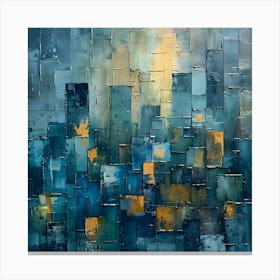 Towering skyscrapers, Abstract Expressionism, Minimalism, and Neo-Dada Canvas Print